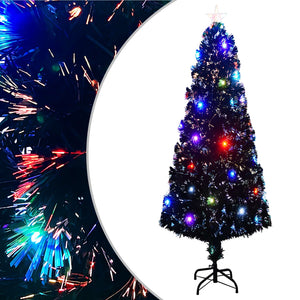 Vorbeleuchteter Weihnachtsbaum mit Ständer und LED 240 cm Glasfaser