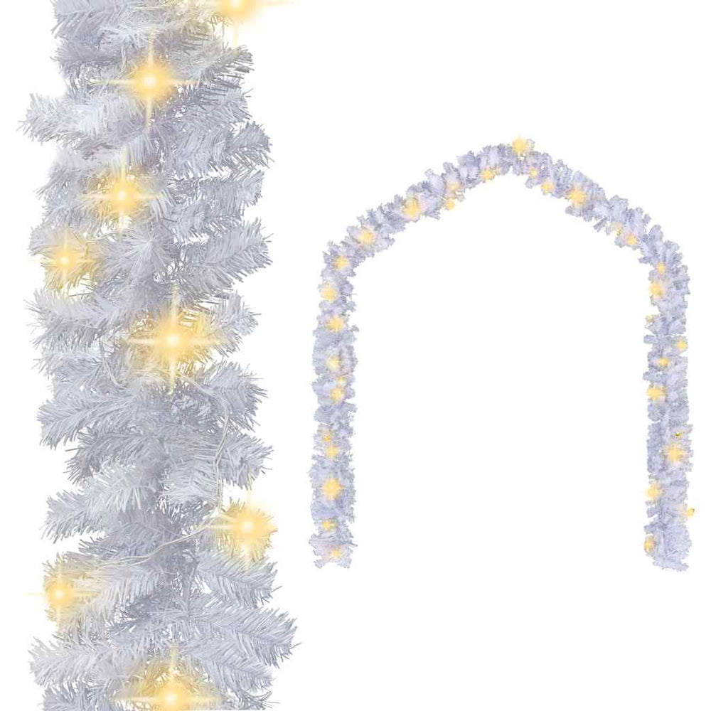 Weihnachtsgirlande mit LED-Lichtern 20 m Weiß