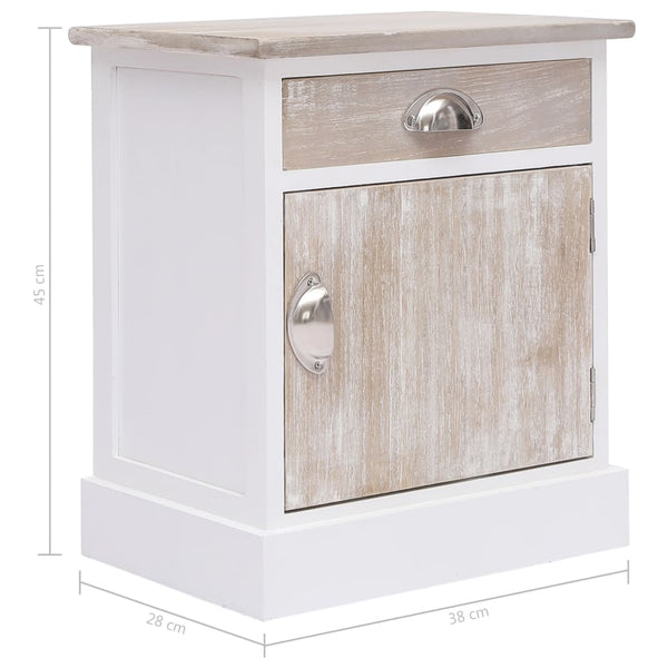 Nachttische 2 Stk. 38x28x45 cm Paulownia Holz