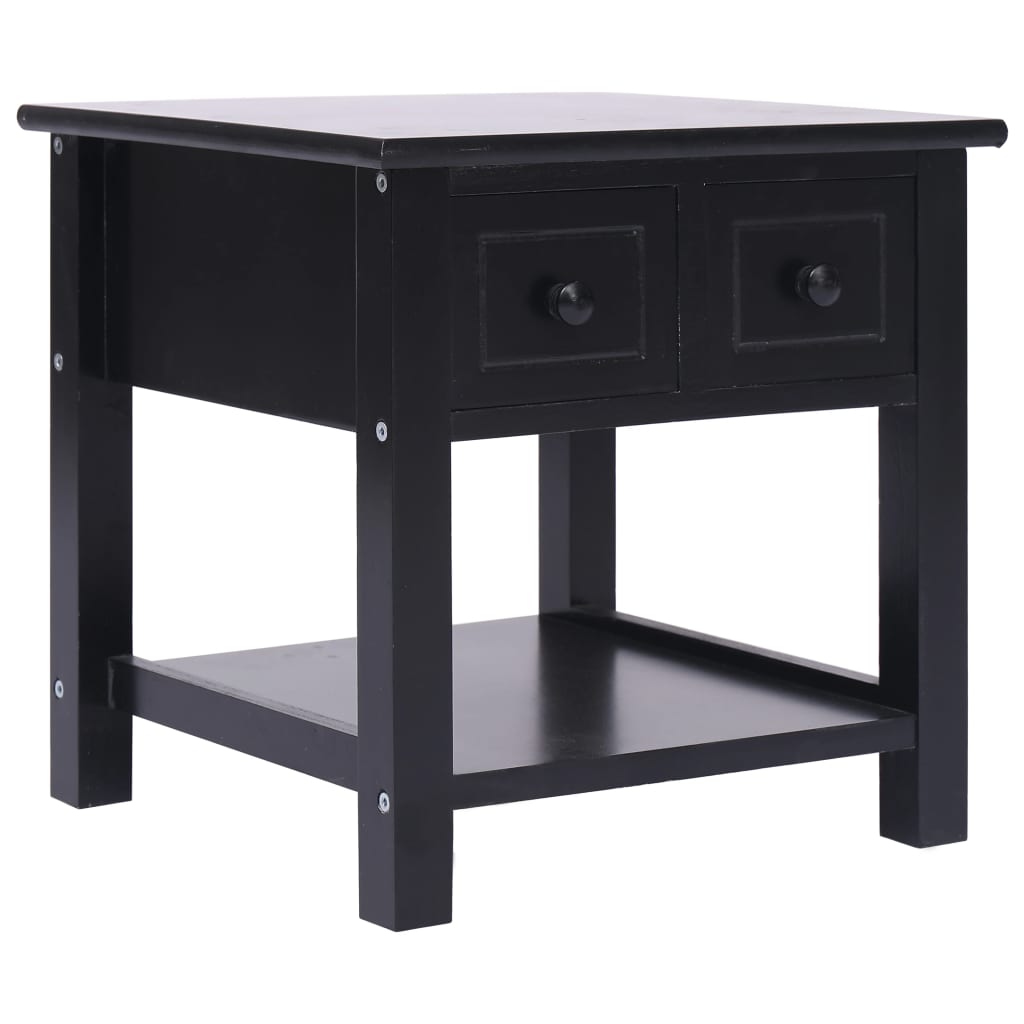 vidaXL Table d'appoint noir 40x40x40 cm bois de paulownia