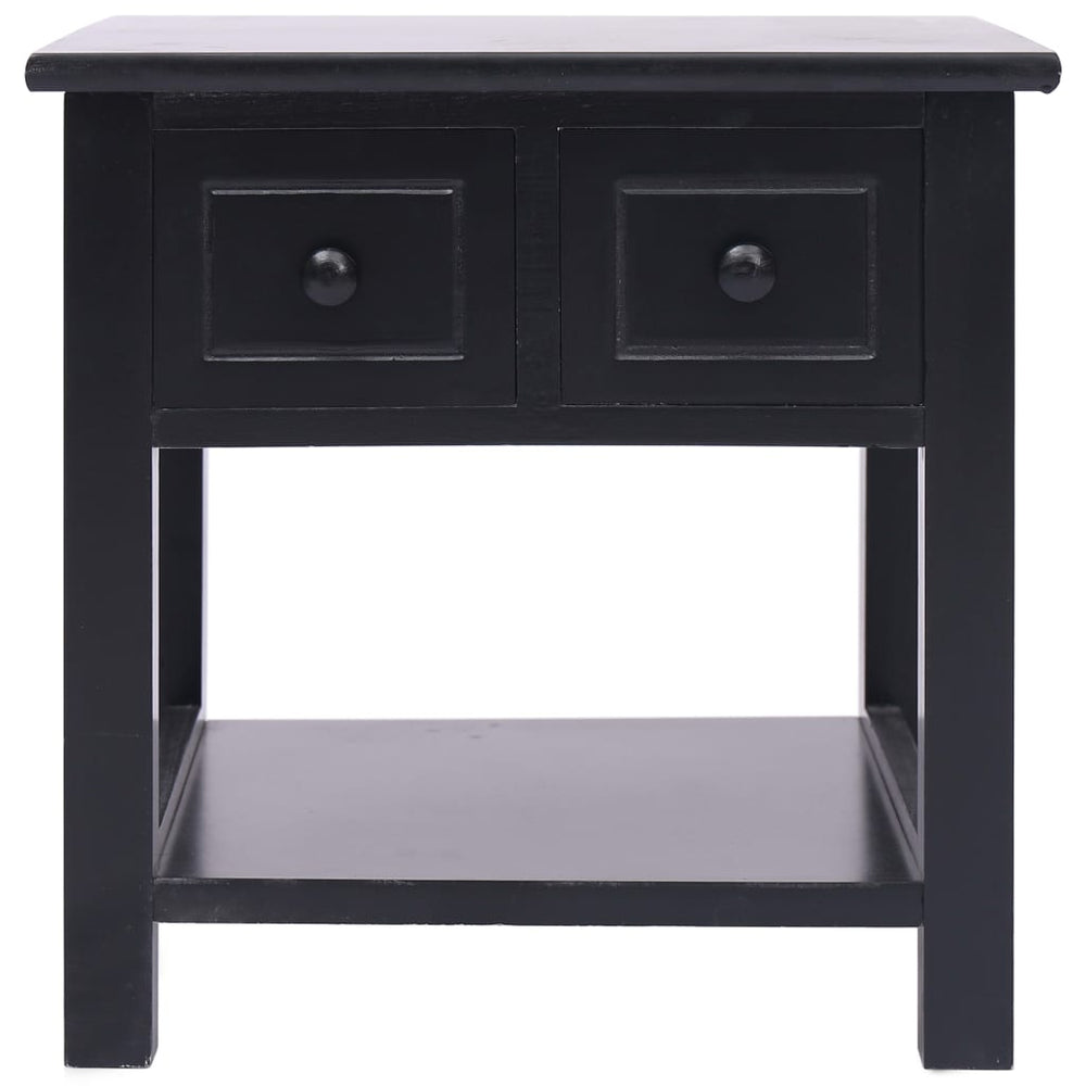 Beistelltisch Schwarz 40x40x40 cm Paulownia Holz