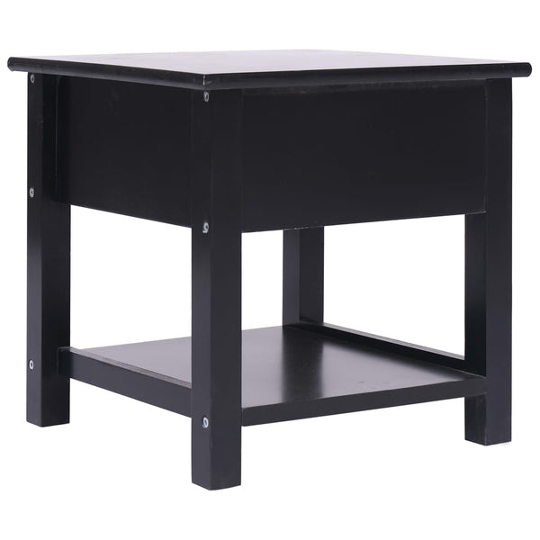 vidaXL Table d'appoint noir 40x40x40 cm bois de paulownia