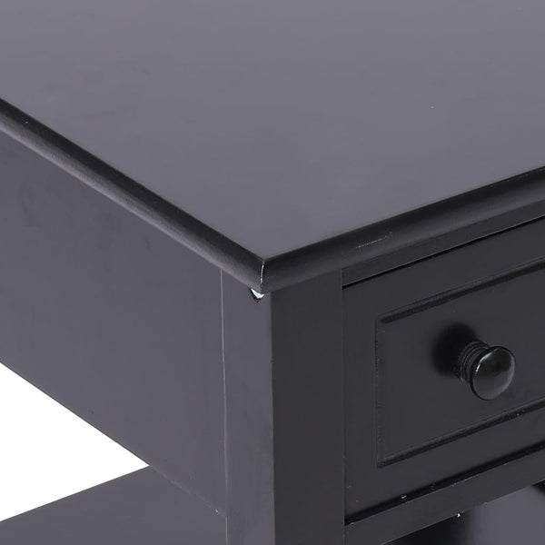 vidaXL Table d'appoint noir 40x40x40 cm bois de paulownia