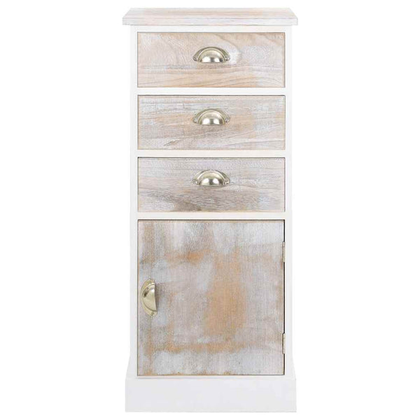 Beistellschrank 38x28x86 cm Massivholz Paulownia