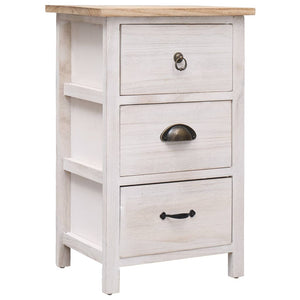 vidaXL Armoire d'appoint 35x25x57 cm Bois massif de paulownia