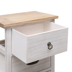 vidaXL Armoire d'appoint 35x25x57 cm Bois massif de paulownia