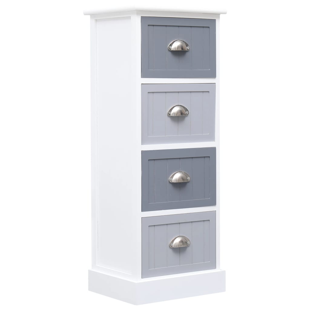 vidaXL Commode de rangement 35x30x90 cm Bois de paulownia massif
