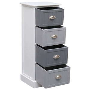 vidaXL Commode de rangement 35x30x90 cm Bois de paulownia massif