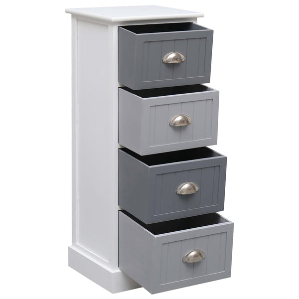 vidaXL Commode de rangement 35x30x90 cm Bois de paulownia massif
