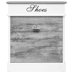 Schuhschrank Grau 50 x 28 x 58 cm Paulownia Holz