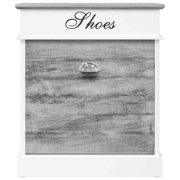 Schuhschrank Grau 50 x 28 x 58 cm Paulownia Holz