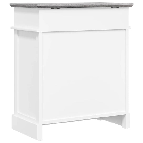 Schuhschrank Grau 50 x 28 x 58 cm Paulownia Holz