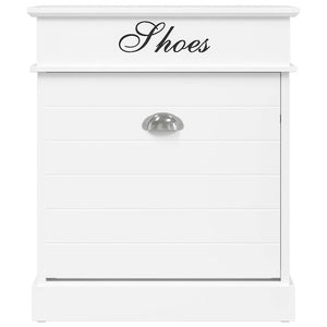Schuhschrank Weiß 50 x 28 x 58 cm Paulownia Holz