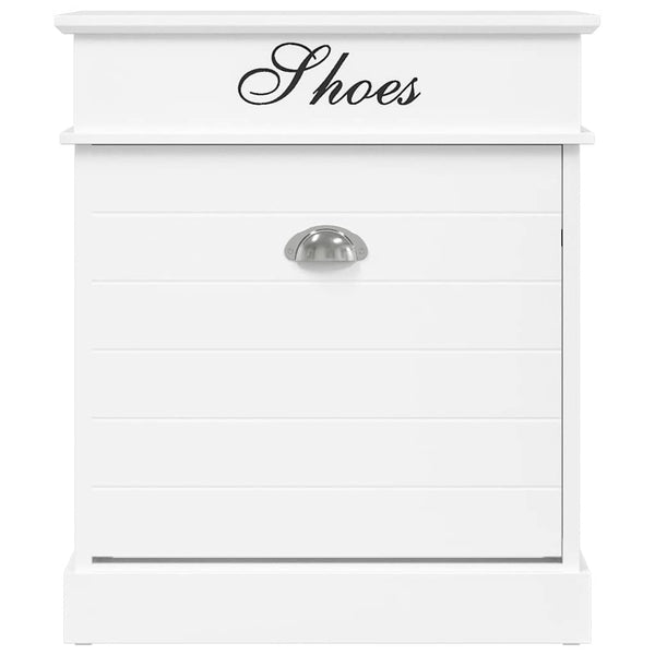 Schuhschrank Weiß 50 x 28 x 58 cm Paulownia Holz