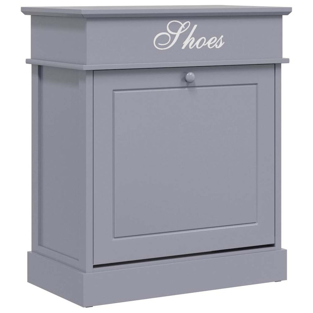Schuhschrank Grau 50 x 28 x 58 cm Paulownia Holz