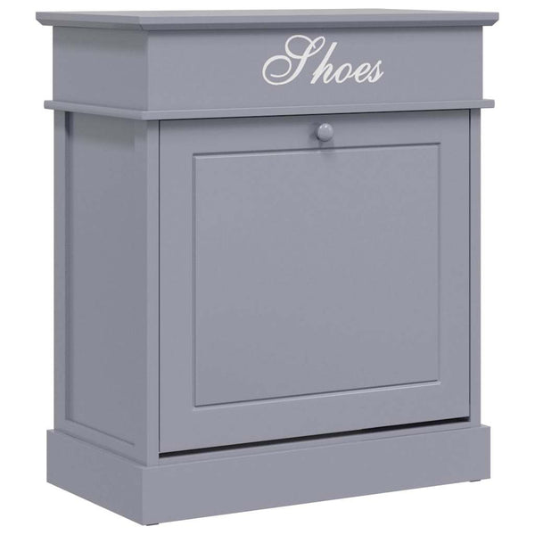 Schuhschrank Grau 50 x 28 x 58 cm Paulownia Holz