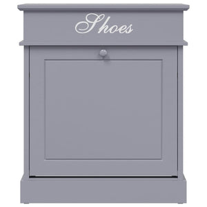 Schuhschrank Grau 50 x 28 x 58 cm Paulownia Holz