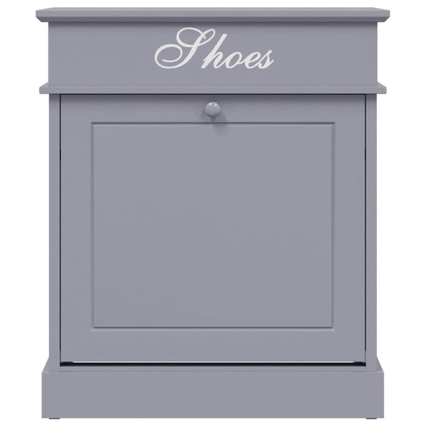 Schuhschrank Grau 50 x 28 x 58 cm Paulownia Holz