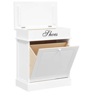 Schuhschrank Weiß 50 x 28 x 58 cm Paulownia Holz