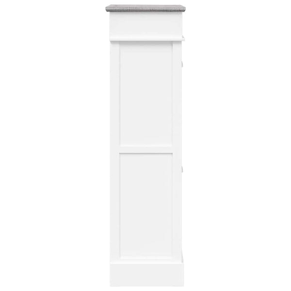 Schuhschrank Grau 50 x 28 x 98 cm Paulownia Holz