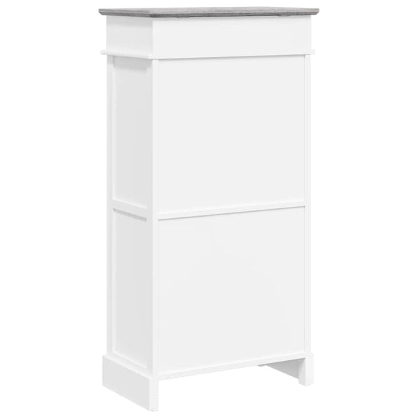 Schuhschrank Grau 50 x 28 x 98 cm Paulownia Holz