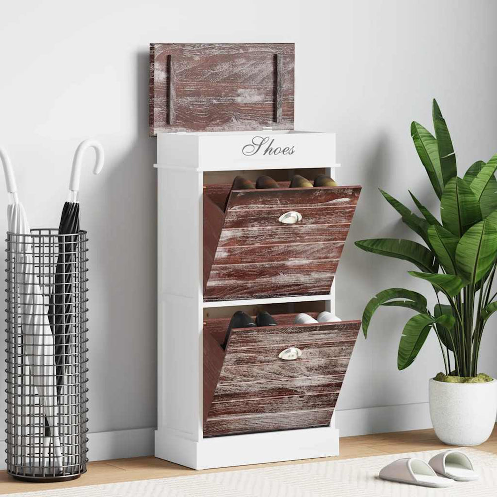 Schuhschrank Braun 50 x 28 x 98 cm Paulownia Holz