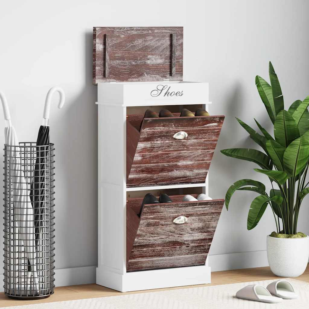 Schuhschrank Braun 50 x 28 x 98 cm Paulownia Holz