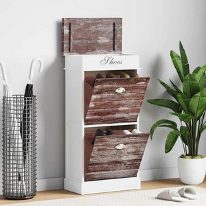 vidaXL Meuble à chaussures marron 50 x 28 x 98 cm Bois de paulownia