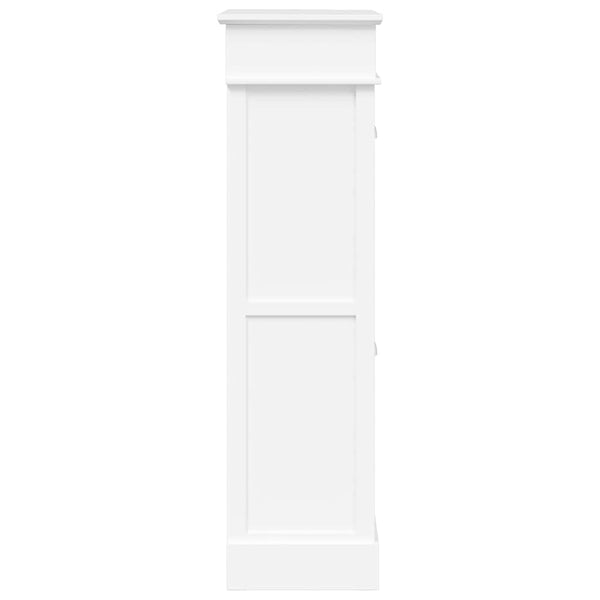 Schuhschrank Weiß 50 x 28 x 98 cm Paulownia Holz
