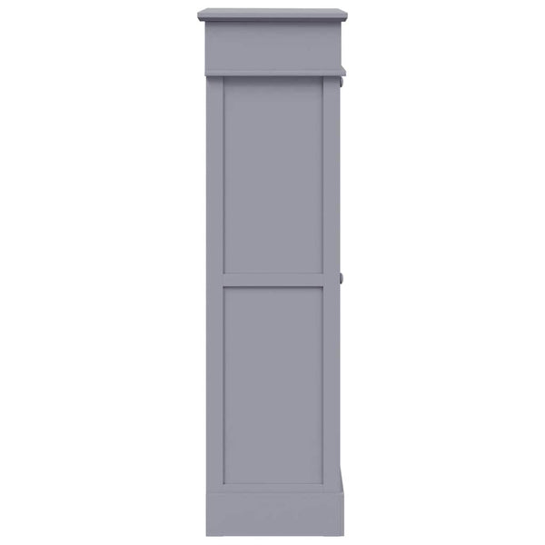 Schuhschrank Grau 50 x 28 x 98 cm Paulownia Holz