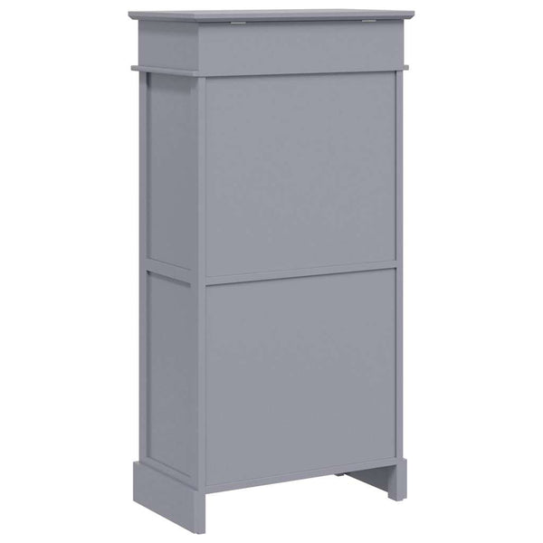 Schuhschrank Grau 50 x 28 x 98 cm Paulownia Holz
