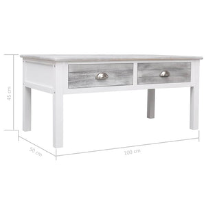 Couchtisch Grau 100 x 50 x 45 cm Holz