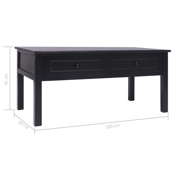 Couchtisch Schwarz 100 x 50 x 45 cm Holz