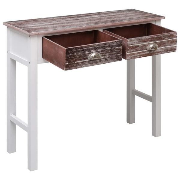 vidaXL Table console marron 90x30x77 cm Bois