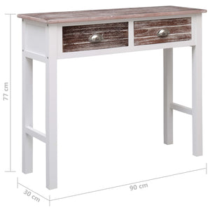 vidaXL Table console marron 90x30x77 cm Bois