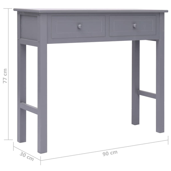 Konsolentisch Grau 90×30×77 cm Holz