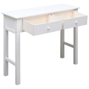 Konsolentisch Weiß 90×30×77 cm Holz
