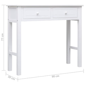 Konsolentisch Weiß 90×30×77 cm Holz