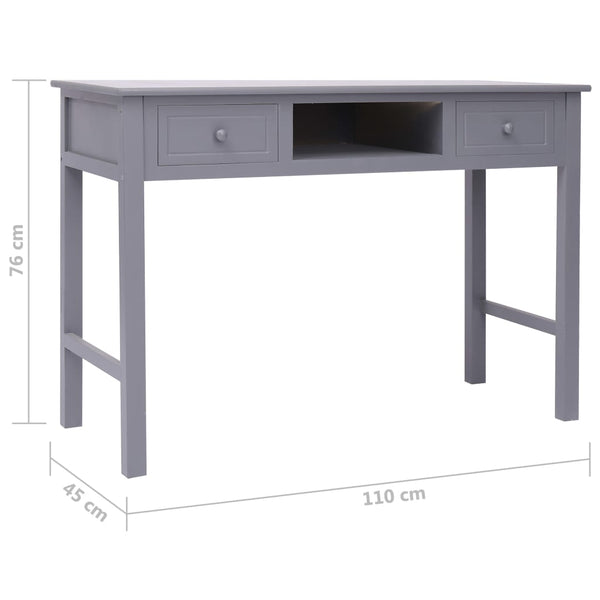 Schreibtisch Grau 110×45×76 cm Holz