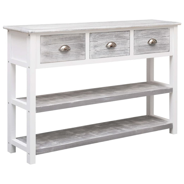 vidaXL Buffet Gris Antique 115x30x76 cm Bois
