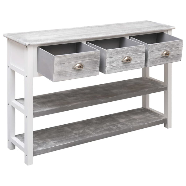 vidaXL Buffet Gris Antique 115x30x76 cm Bois