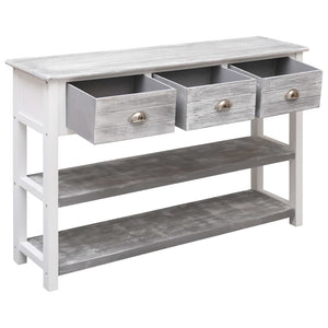Sideboard Antik-Grau 115x30x76 cm Holz