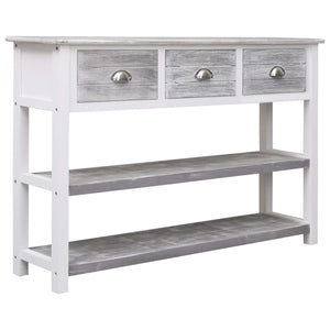 vidaXL Buffet Gris Antique 115x30x76 cm Bois