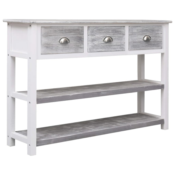 vidaXL Buffet Gris Antique 115x30x76 cm Bois