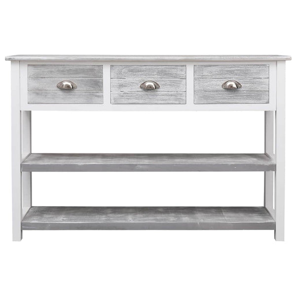 vidaXL Buffet Gris Antique 115x30x76 cm Bois