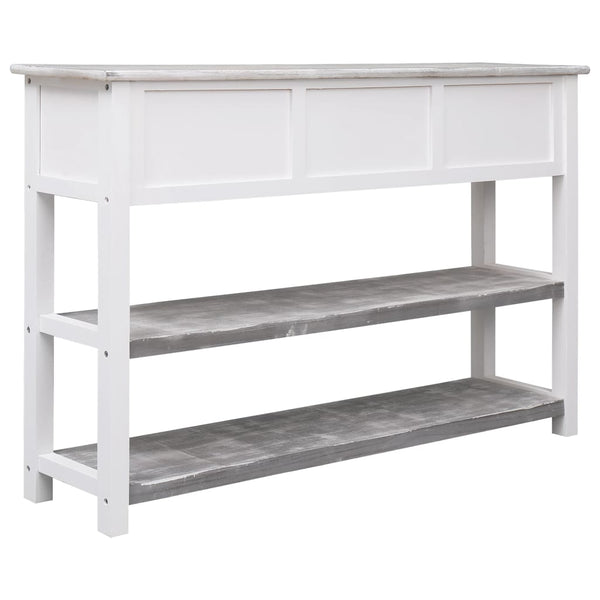 vidaXL Buffet Gris Antique 115x30x76 cm Bois