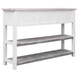 Sideboard Antik-Grau 115x30x76 cm Holz