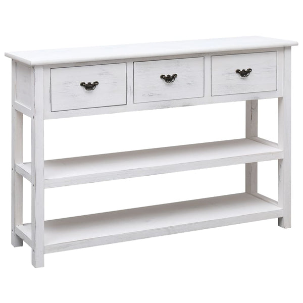 Sideboard Antik-Weiß 115x30x76 cm Holz