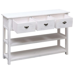 Sideboard Antik-Weiß 115x30x76 cm Holz