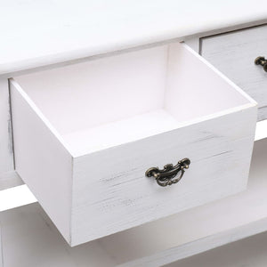 Sideboard Antik-Weiß 115x30x76 cm Holz